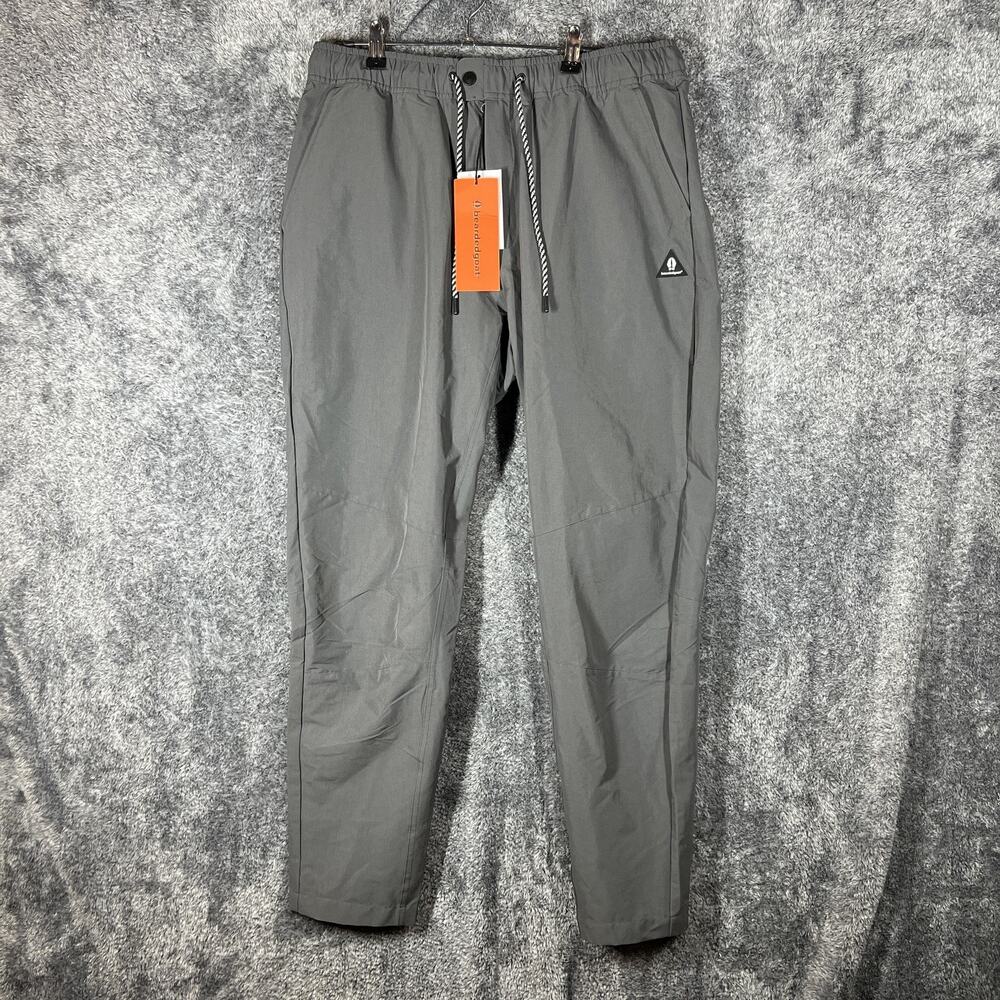 Beardedgoat Pants Mens XL Gray Rover Pant Jogger Stretch Zip Pocket Quick Dry